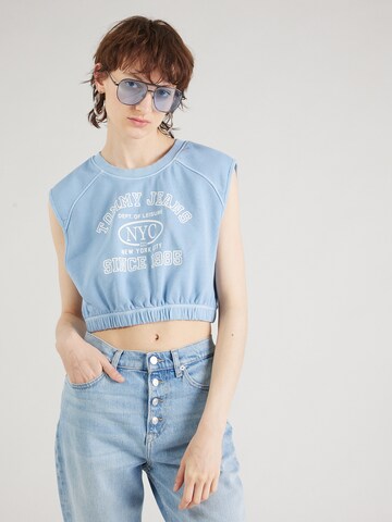 Tommy Jeans Sweatshirt 'Varsity' in Blue: front