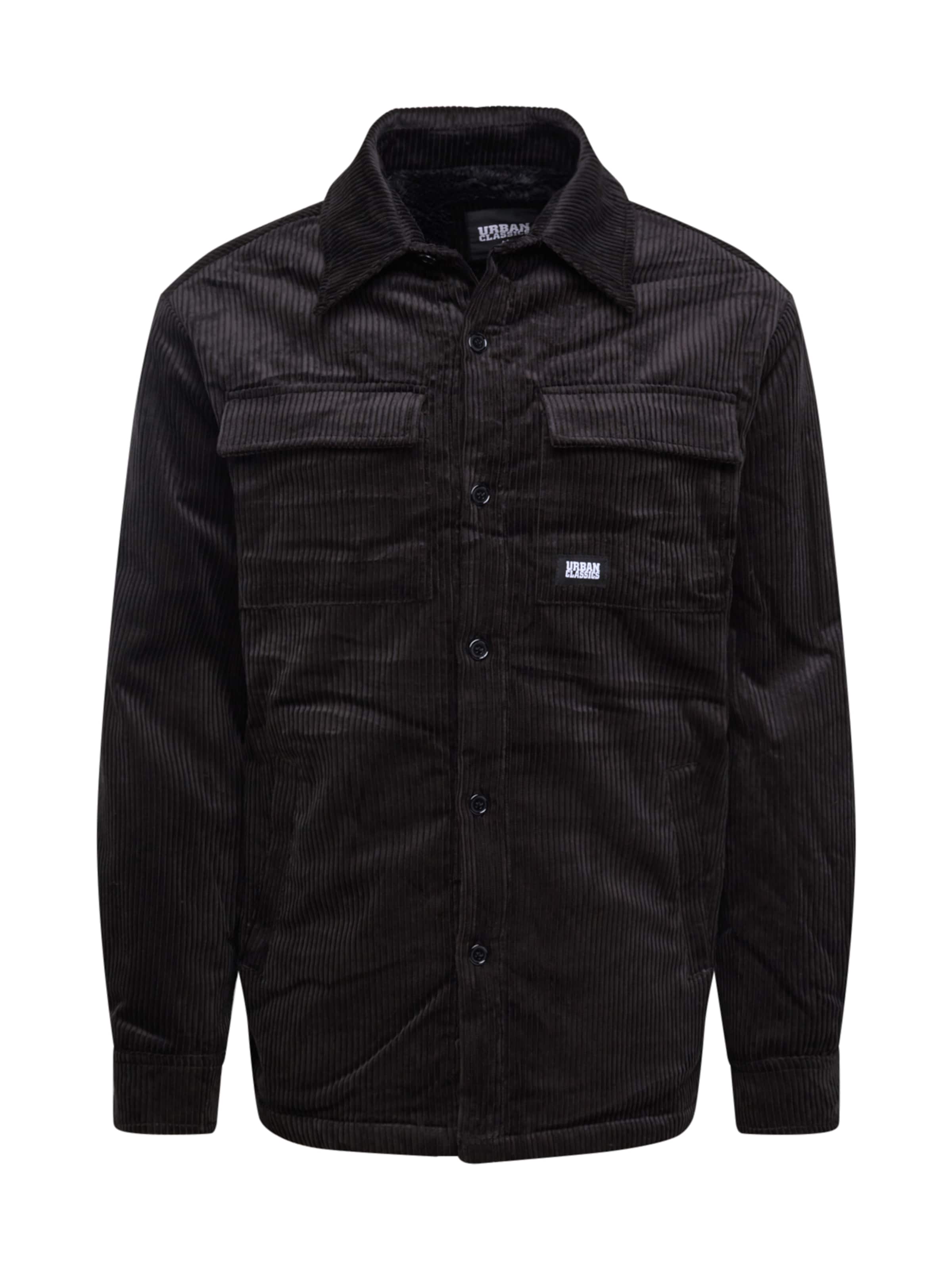 Urban Classics Övergångsjacka i svart: framsida