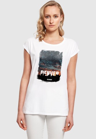 Merchcode T-Shirt 'Denver' in Weiß: Vorderseite