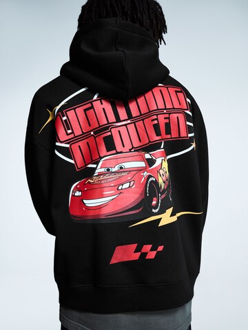 Felpa 'CARS' di Bershka in nero: frontale