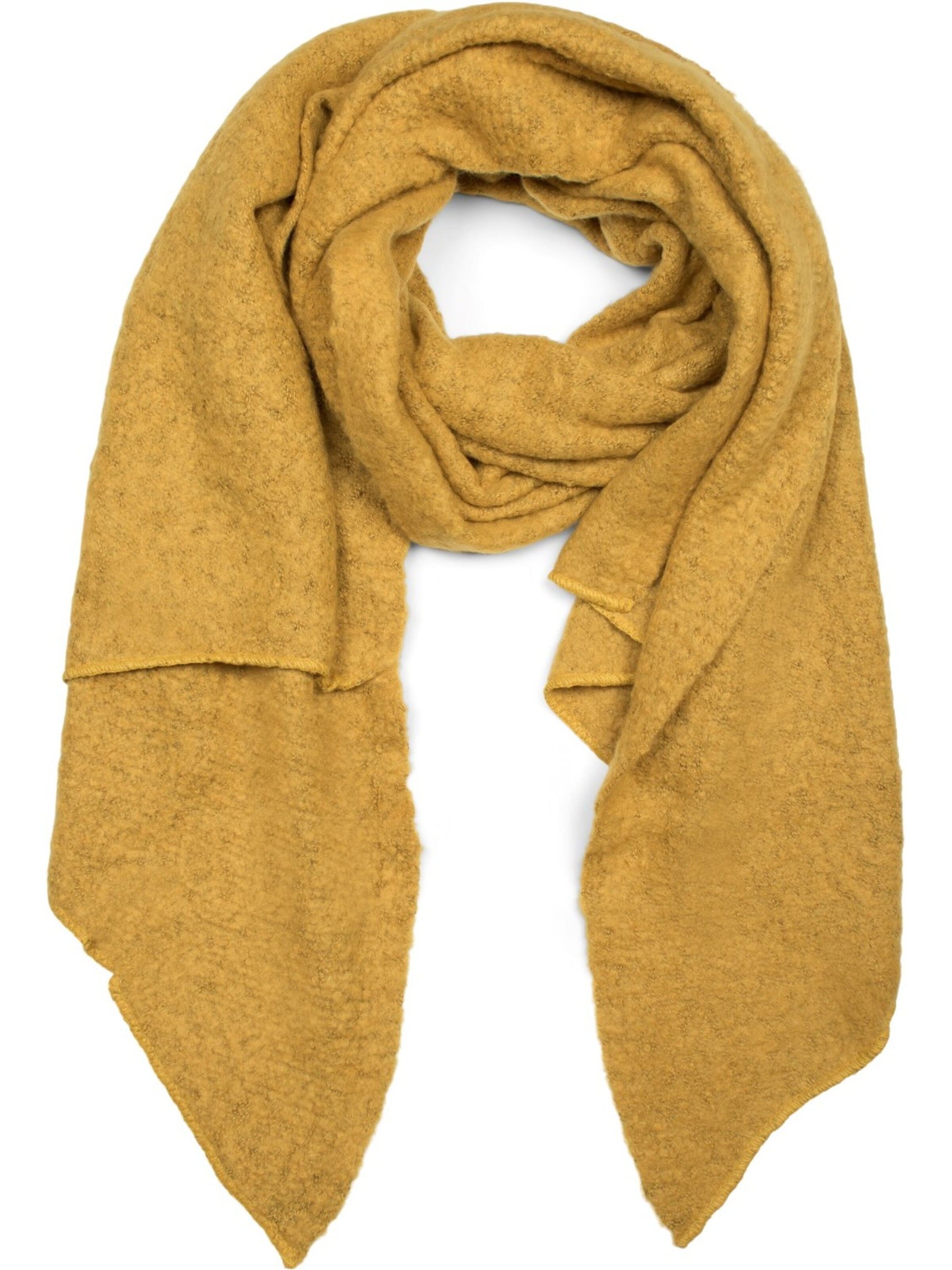 styleBREAKER Oversizeschal 'Asymmetrischer unifarbener Web Schal'‌‌ in One Size in senf, Produktansicht