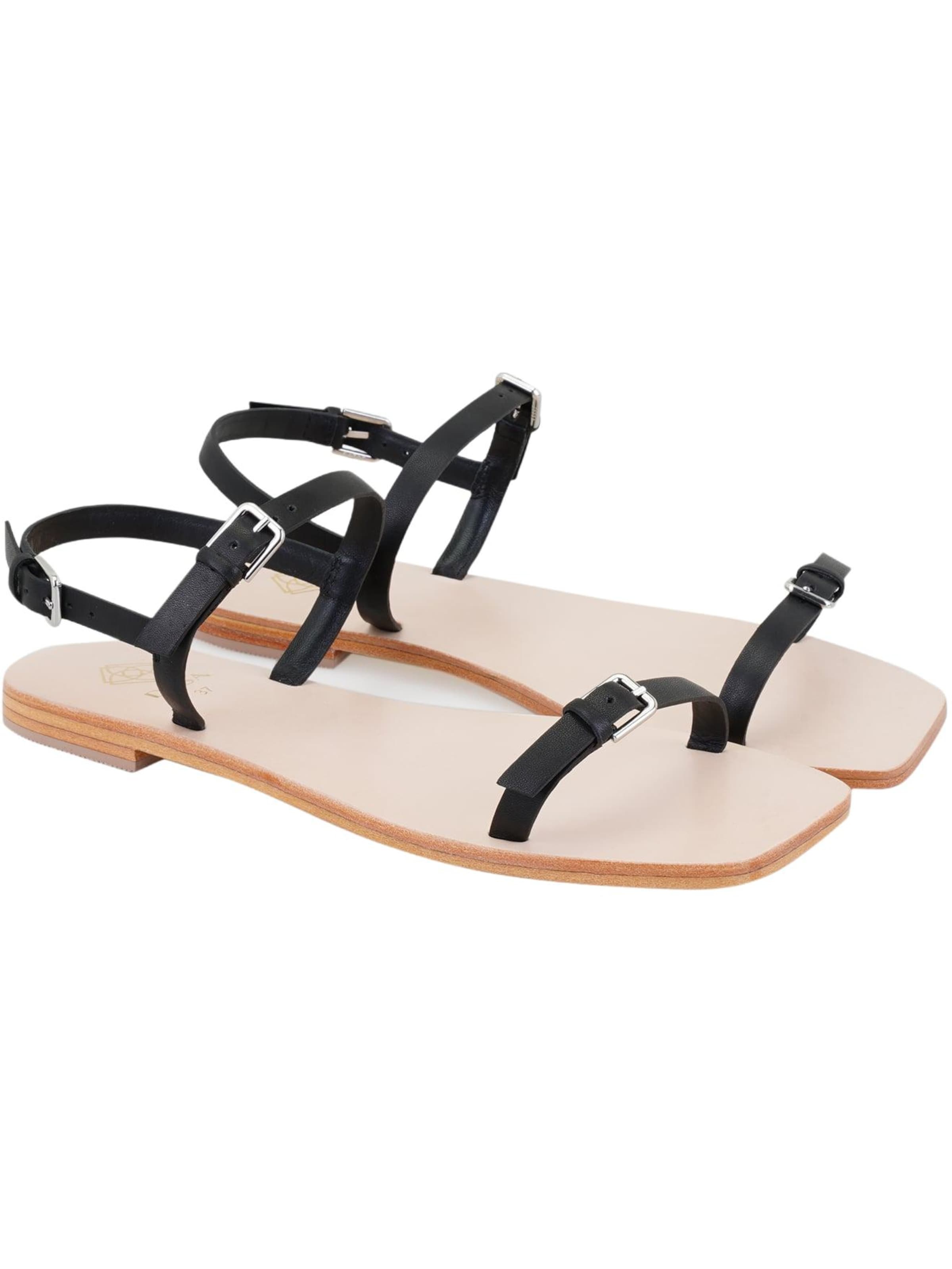 Desa - Sandalias en negro: frente