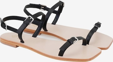 Desa - Sandalias en negro: frente