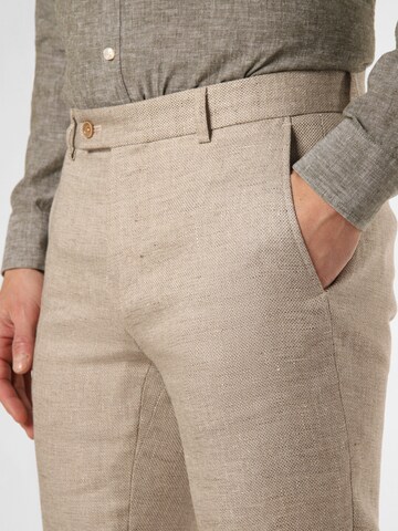 CG CLUB OF GENTS Slim fit Pleated Pants 'Paco' in Beige