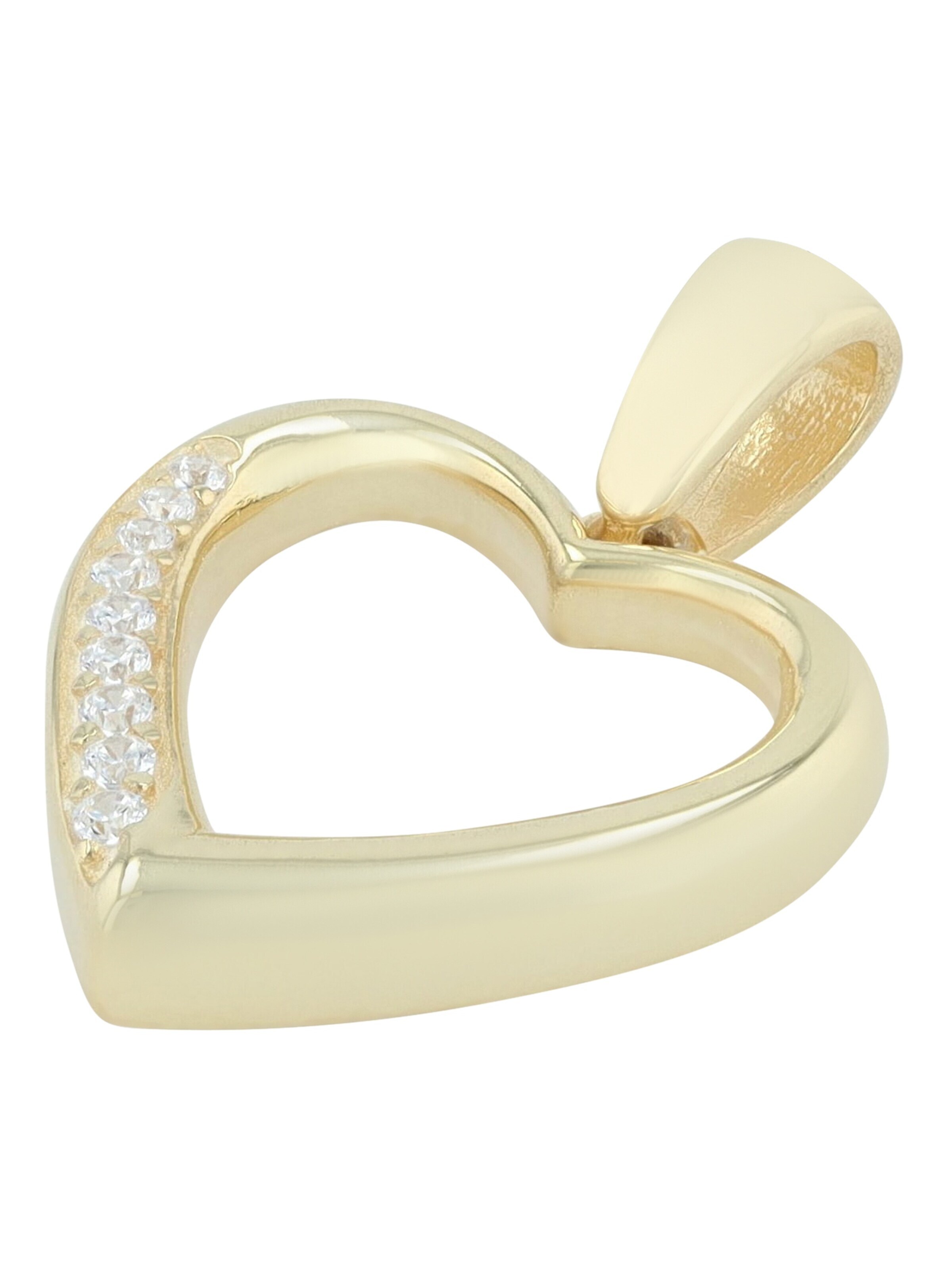 Akzent Pendant '"Dalia" aus 925 Sterlingsilber, rhodiniert, langlebig' in Gold