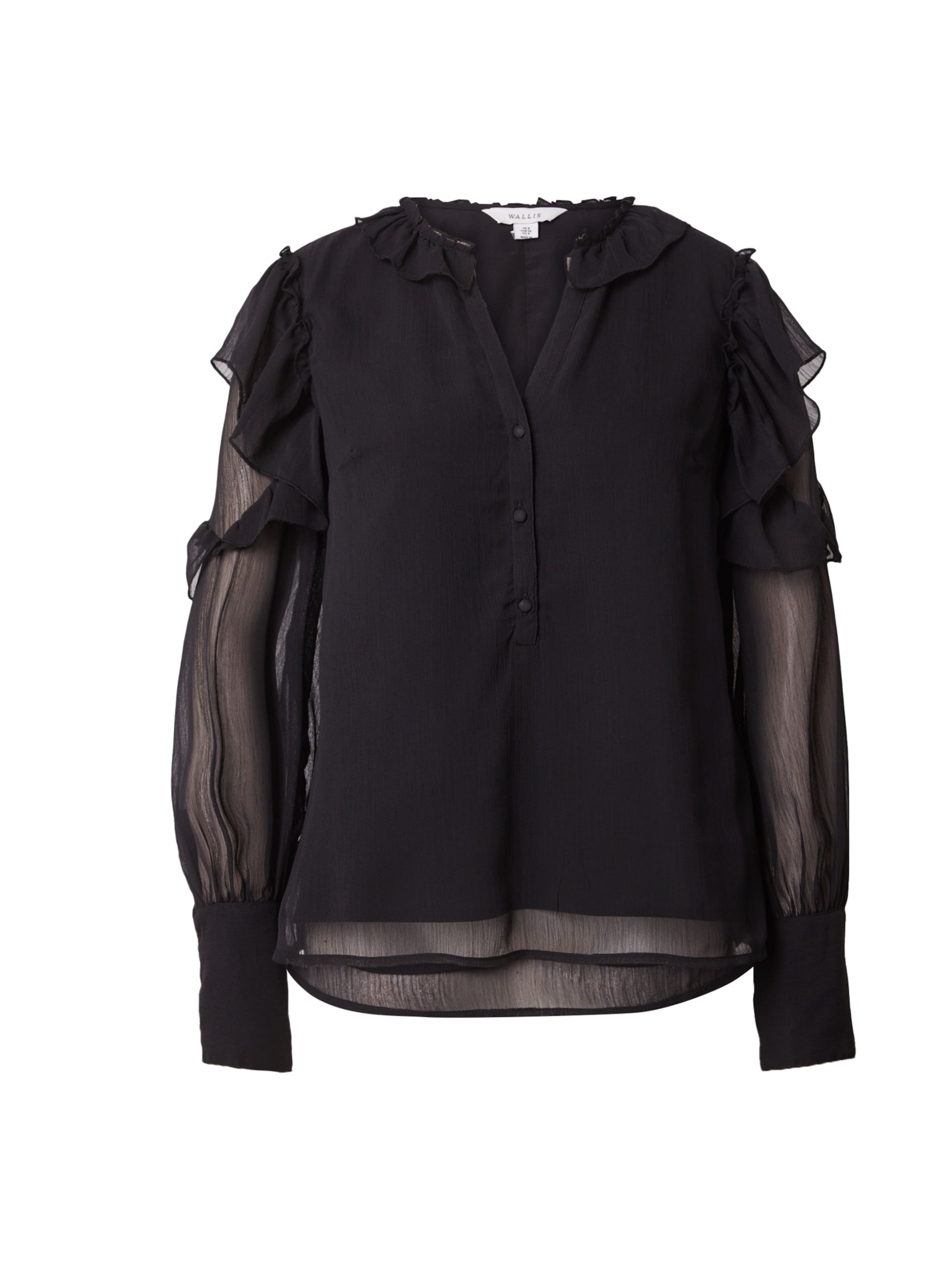 Camicia da donna di Wallis in nero: frontale