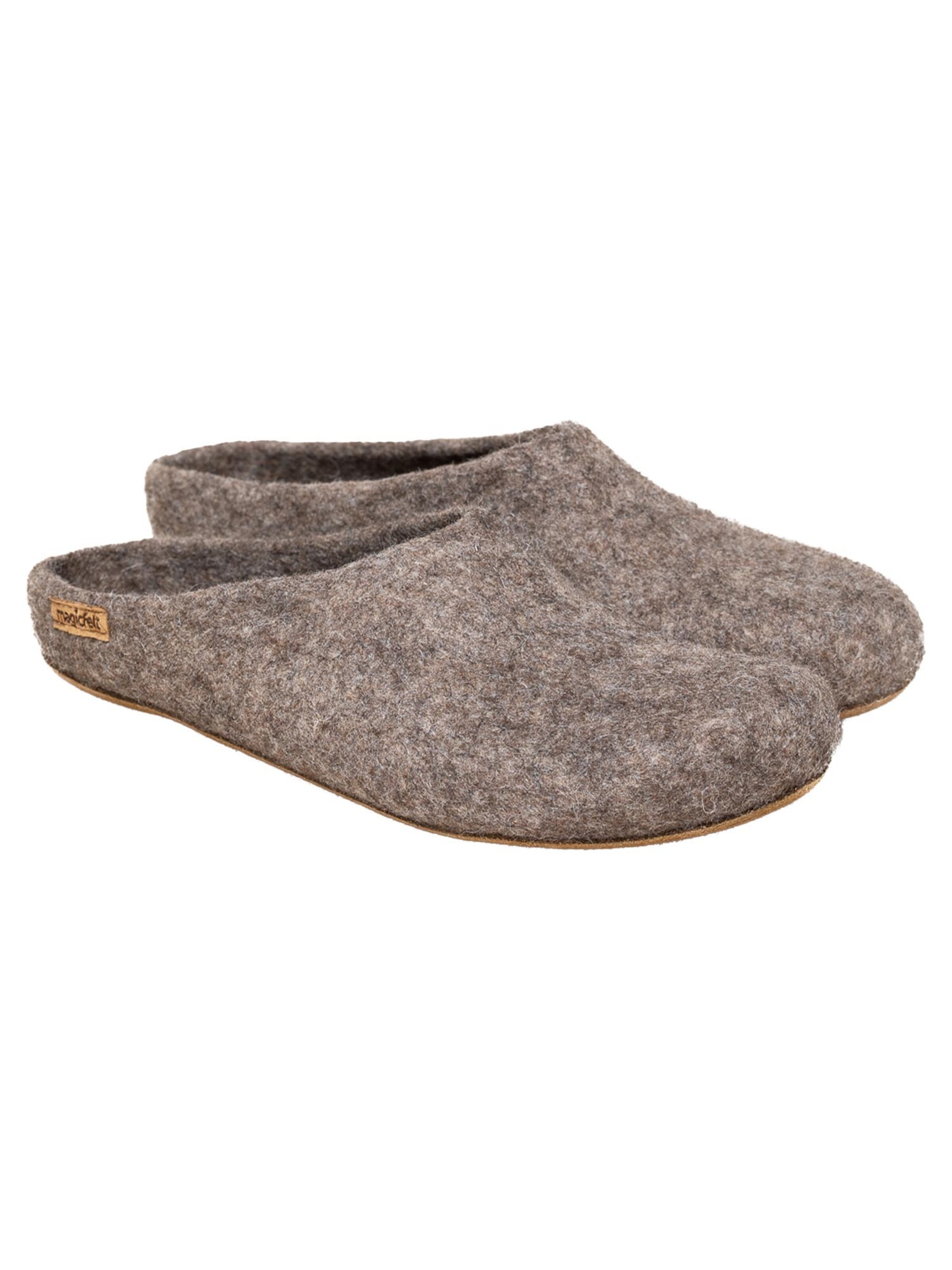 MagicFelt Mules 'Filz' in Brown: front