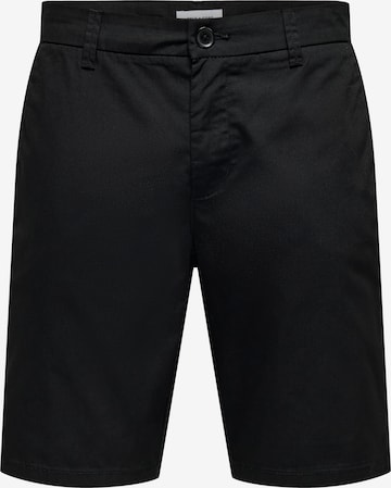 Slimfit Pantaloni chino 'ONSKal' di Only & Sons in nero: frontale