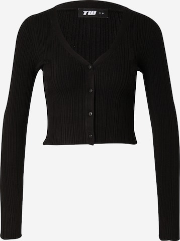 Tally Weijl Knit Cardigan in Black: front