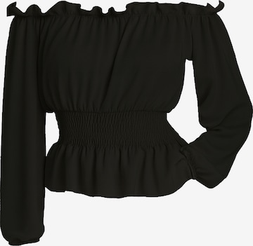 Chemisier Elara en noir : devant