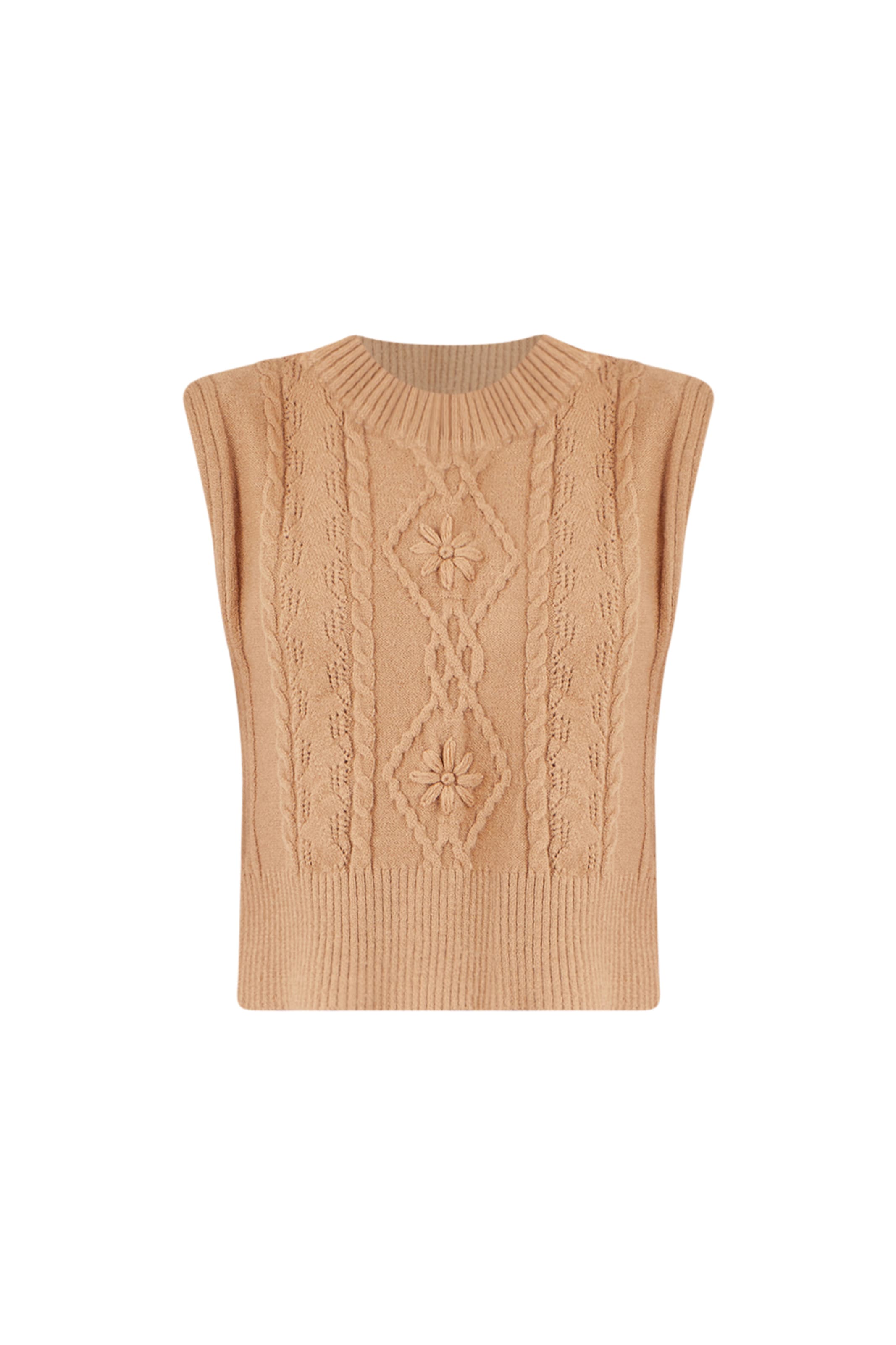 Yumi Pullover in Beige: Vorderseite