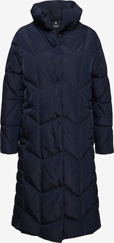 Ulla Popken Between-Seasons Coat in Blue: front