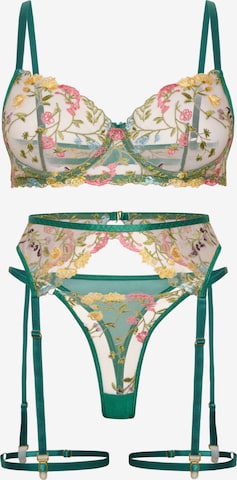 Orchibelle Underwear Sets in Green: front