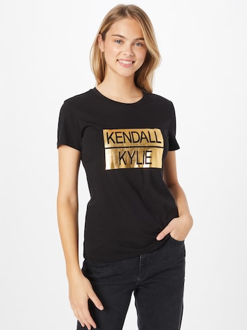 KENDALL + KYLIE Tričko – černá: přední strana