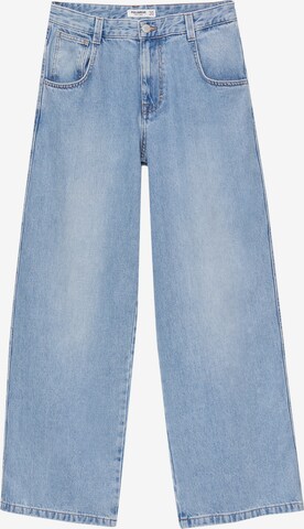 Pull&Bear Szeroka nogawka Jeansy w kolorze niebieski: przód