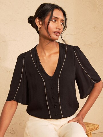 love & roses - Blusa en negro