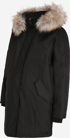 Only Maternity Winterparka 'NEW KATY' in Zwart: voorkant