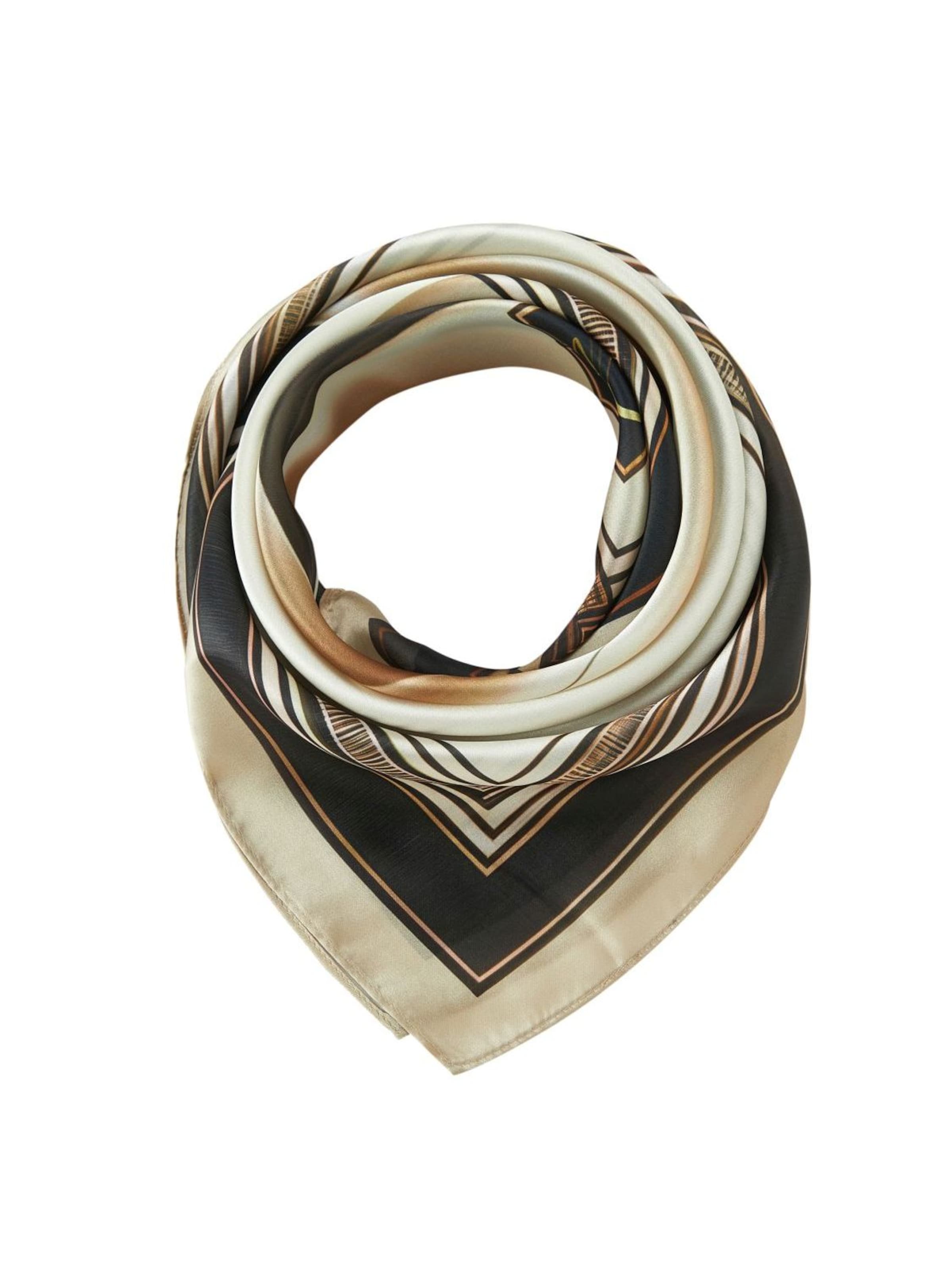 Sciarpa 'Petit carré de soie Paint Cléo' di alberto cabale in nero: frontale