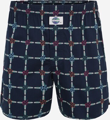 D.E.A.L International Boxer shorts 'Hawaii Board' in Blue: front