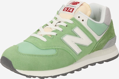 Sneaker bassa '574' new balance di colore grigio / verde chiaro / arancione pastello / bianco, Visualizzazione prodotti