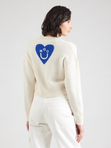 HUGO Sweater 'Scutie_B' in White: front