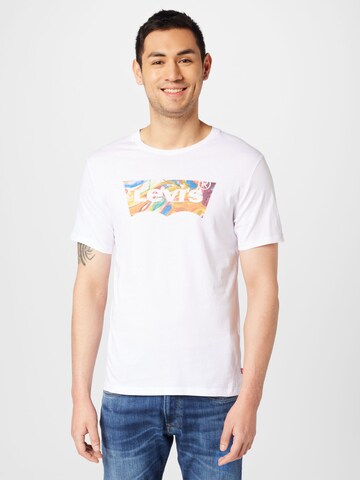 LEVI'S ® T-shirt 'Graphic Crewneck Tee' i vit: framsida
