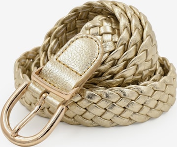 styleBREAKER Gürtel 'Flechtgürtel schmal' in Gold: Vorderseite