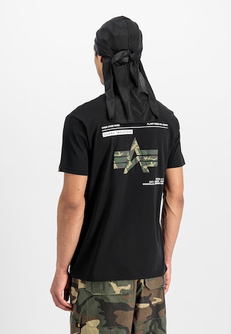 ALPHA INDUSTRIES - Camiseta en negro: frente