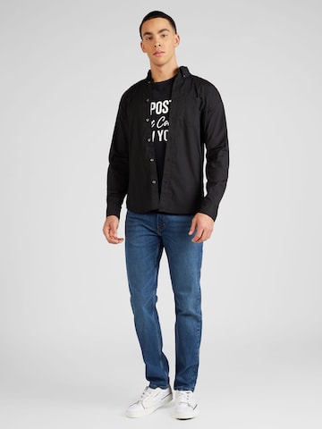 AÉROPOSTALE - Camisa 'EAST COAST' em preto