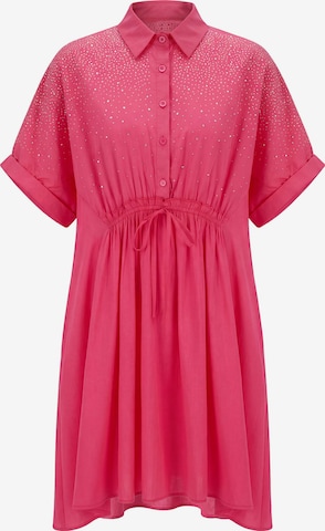 faina - Vestido camisero 'Glow' en rosa: frente