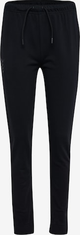 Hummel Regular Workout Pants in Black: front