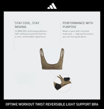 ADIDAS PERFORMANCE Bygelfri Sportbehå i grön