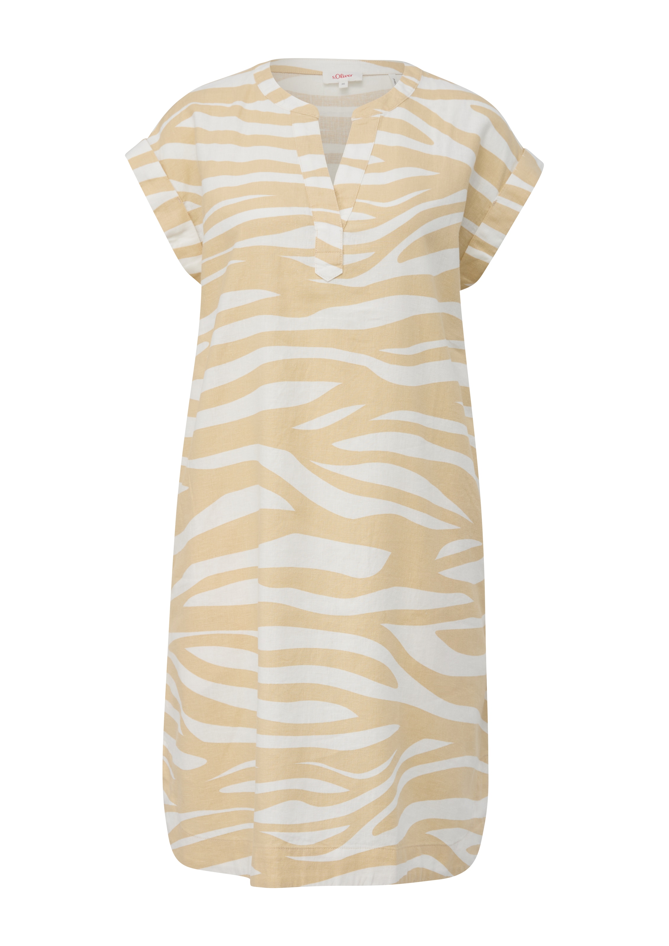 s.Oliver Kleid in Beige: Vorderseite