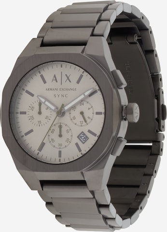 ARMANI EXCHANGE Analoogkell 'SYNC', värv hall: eest vaates