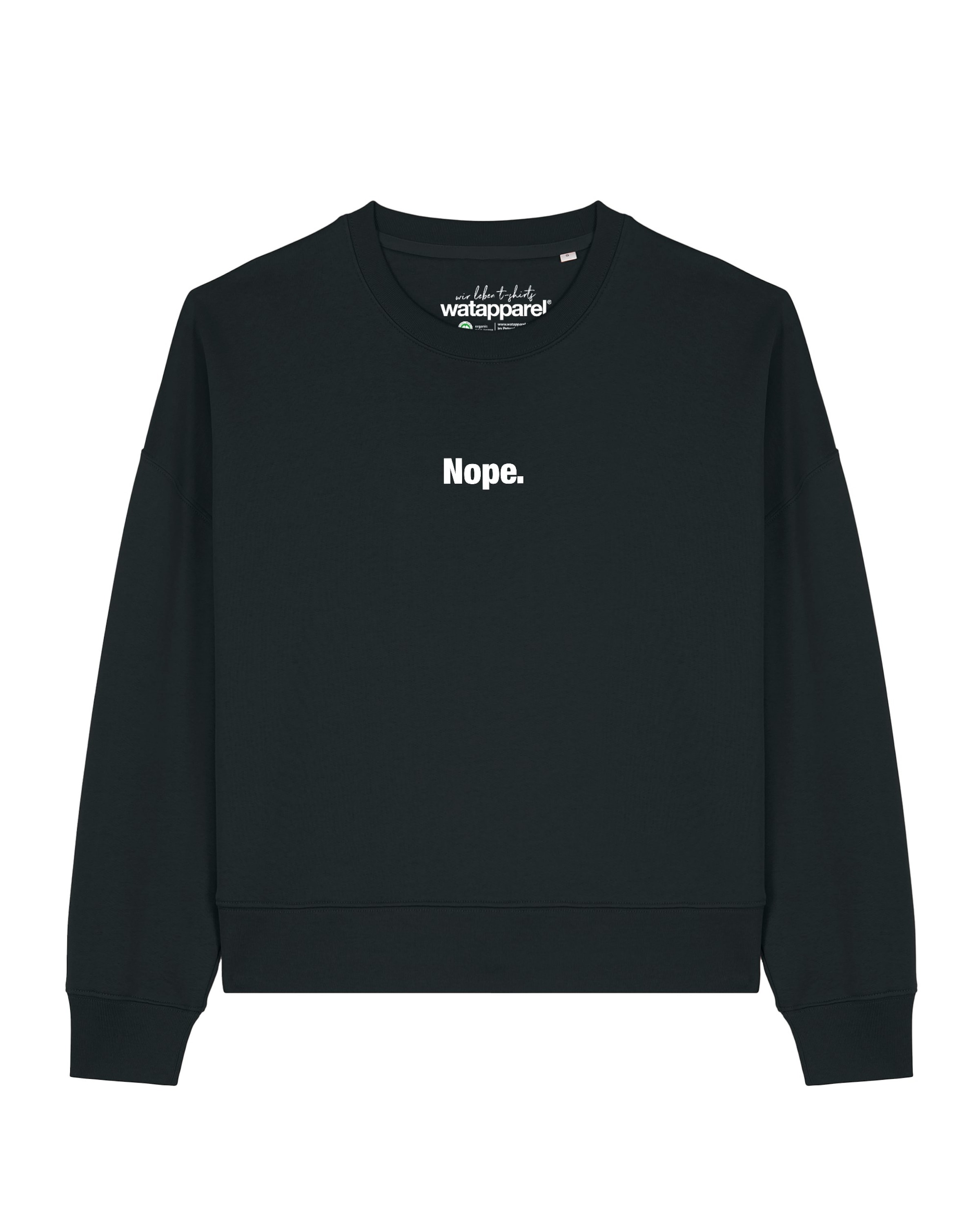 Sweat-shirt 'Nope ' Watapparel en noir : devant