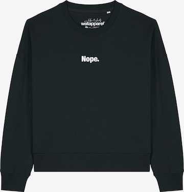 Sweat-shirt 'Nope ' Watapparel en noir : devant