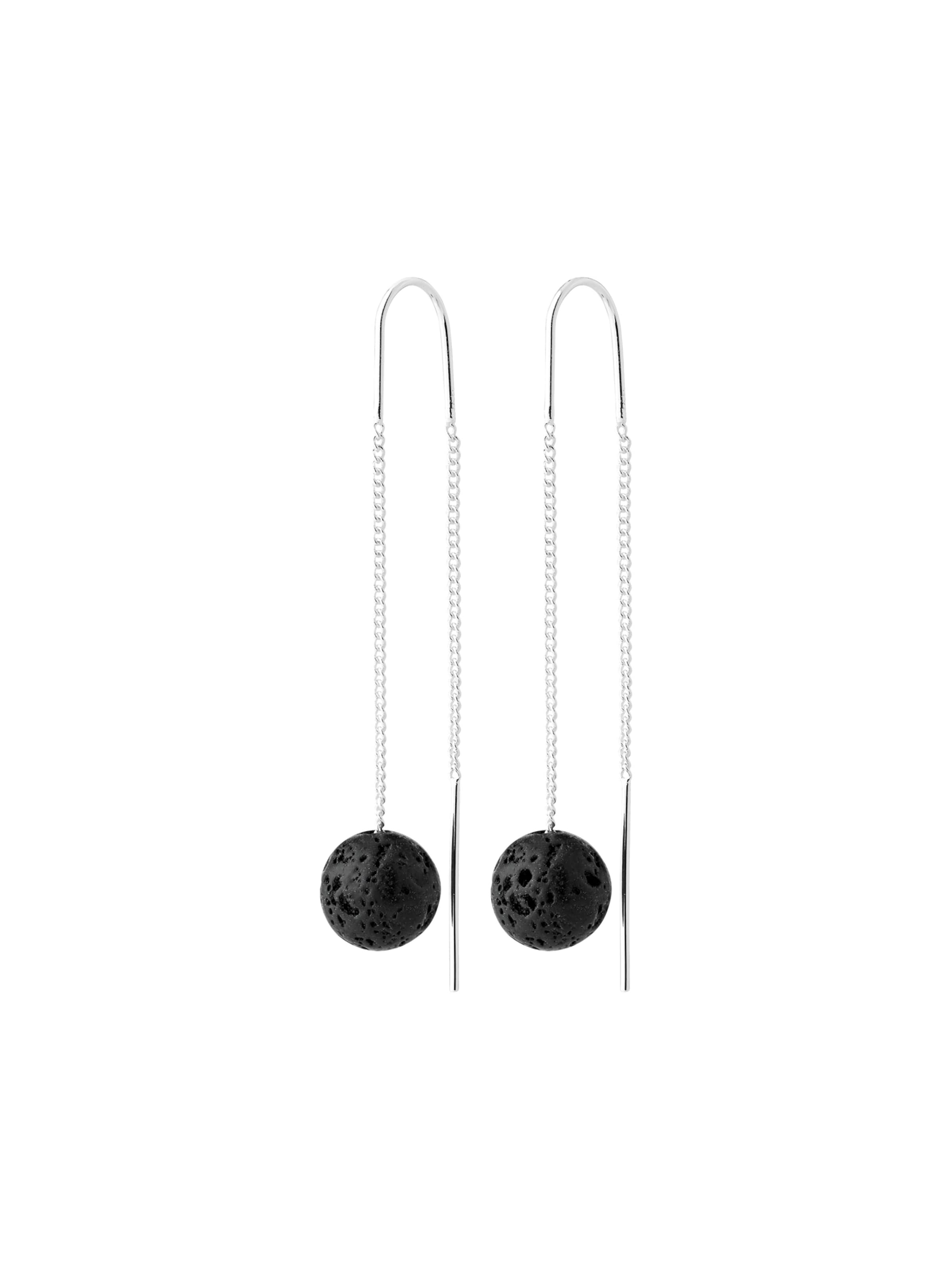 Boucles d'oreilles 'Root' Pilgrim en argent : devant