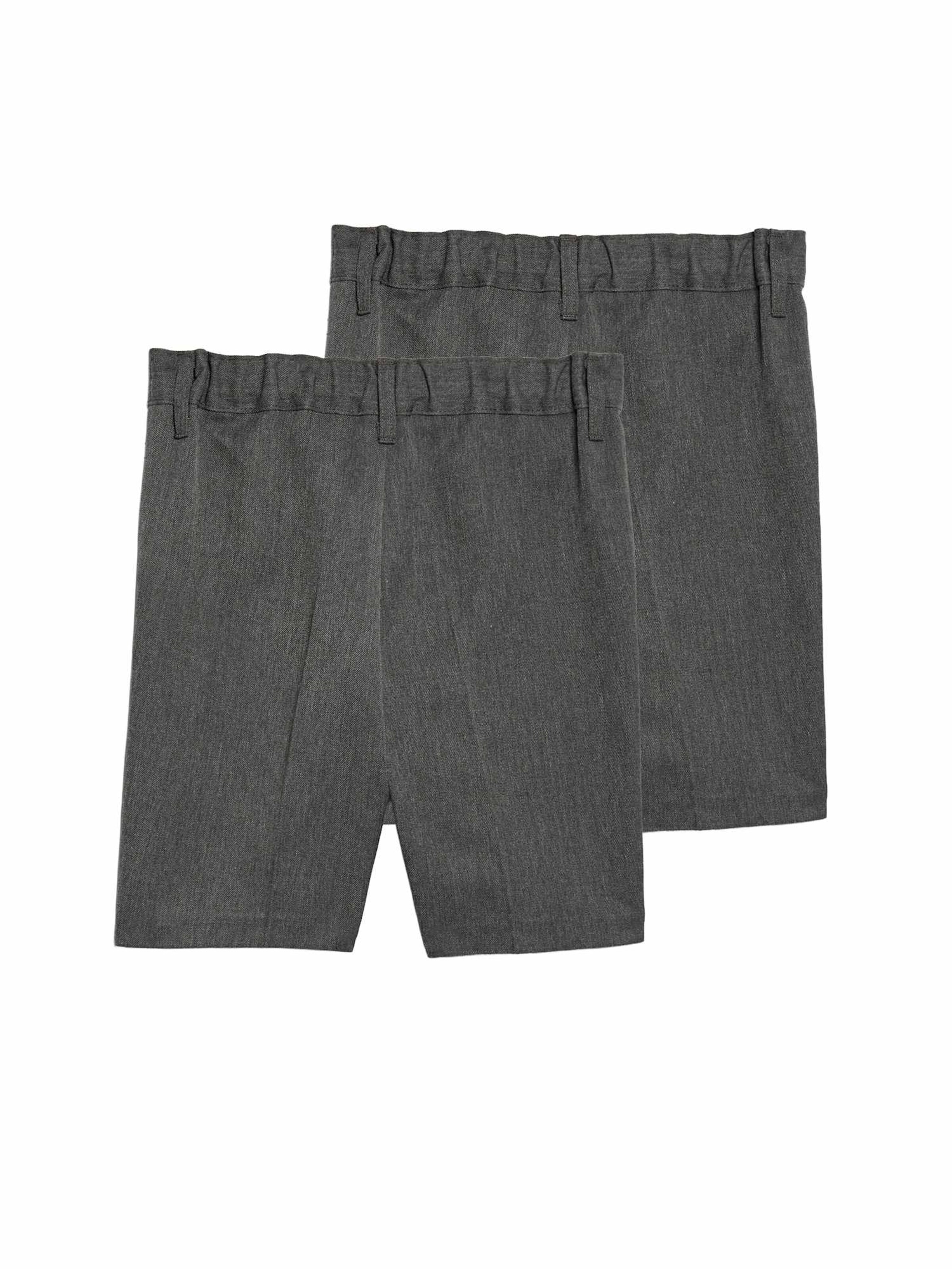 Marks & Spencer Slimfit Schulshorts in Grau: Vorderseite