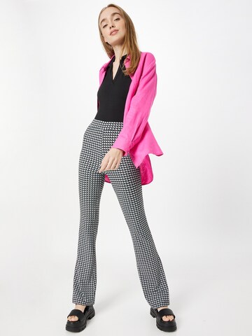 Colourful Rebel Flared Pants in Black