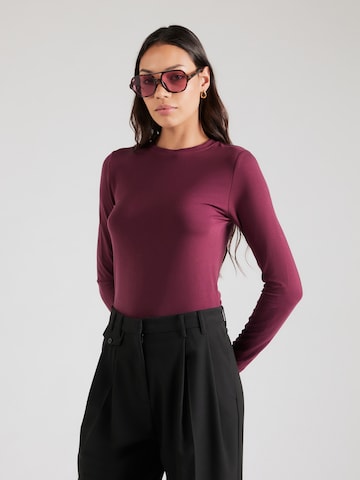 T-shirt 'SLFMANJA' SELECTED en violet : devant
