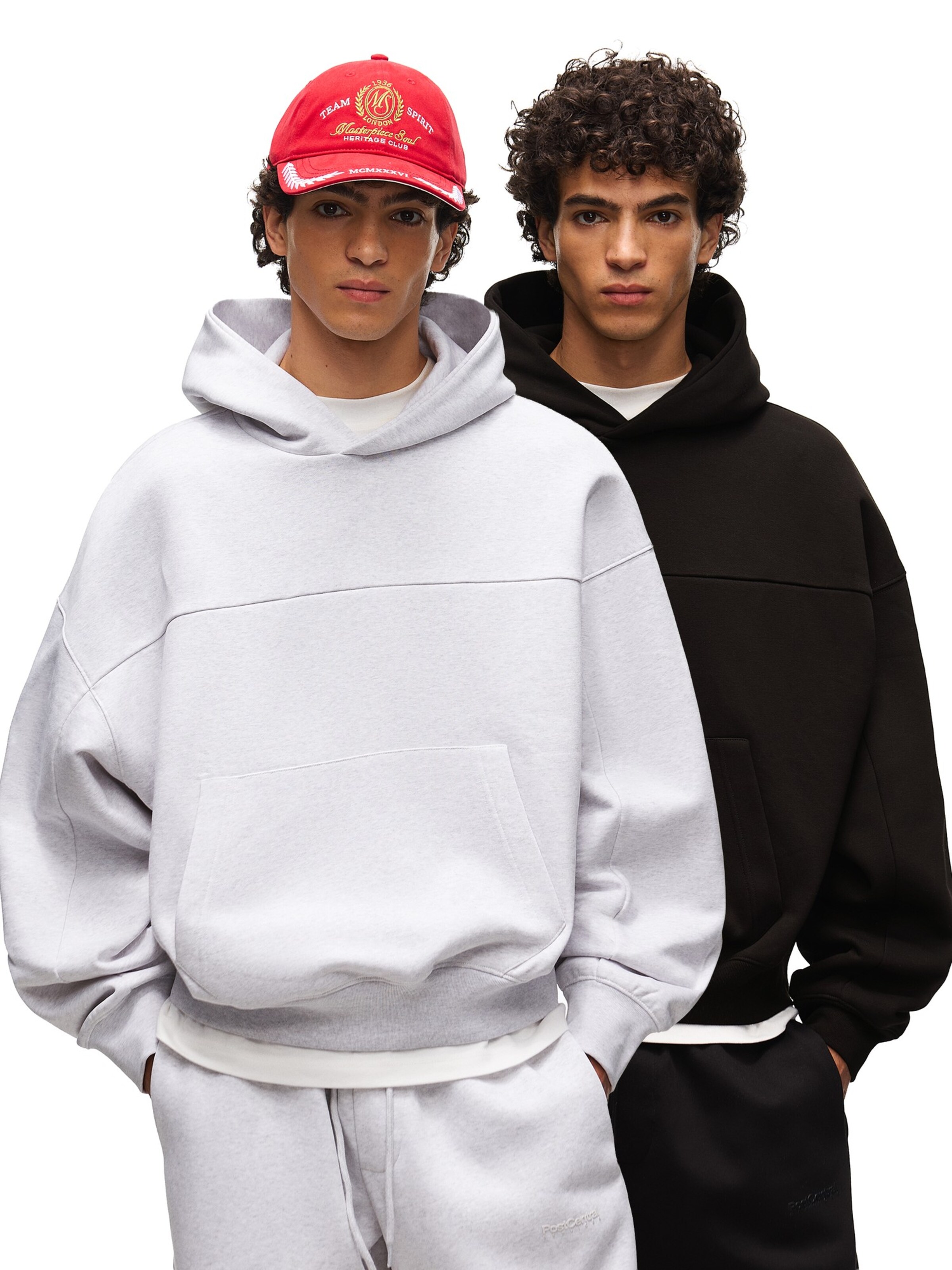 Sweat-shirt Bershka en gris : devant