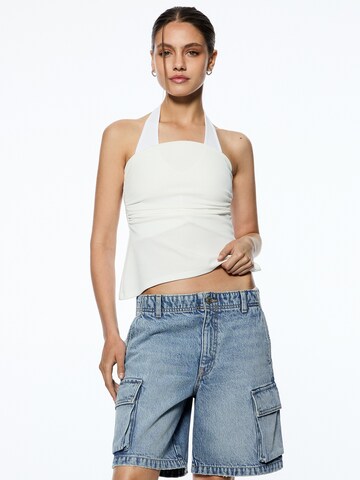 Pull&Bear Wide leg Cargo jeans in Blue