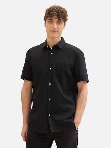 TOM TAILOR DENIM Regular fit Overhemd in Zwart