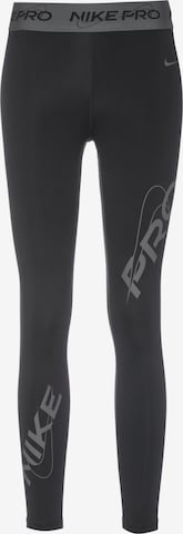 NIKE Skinny Spodnie sportowe 'Pro Dri Fit' w kolorze czarny: przód