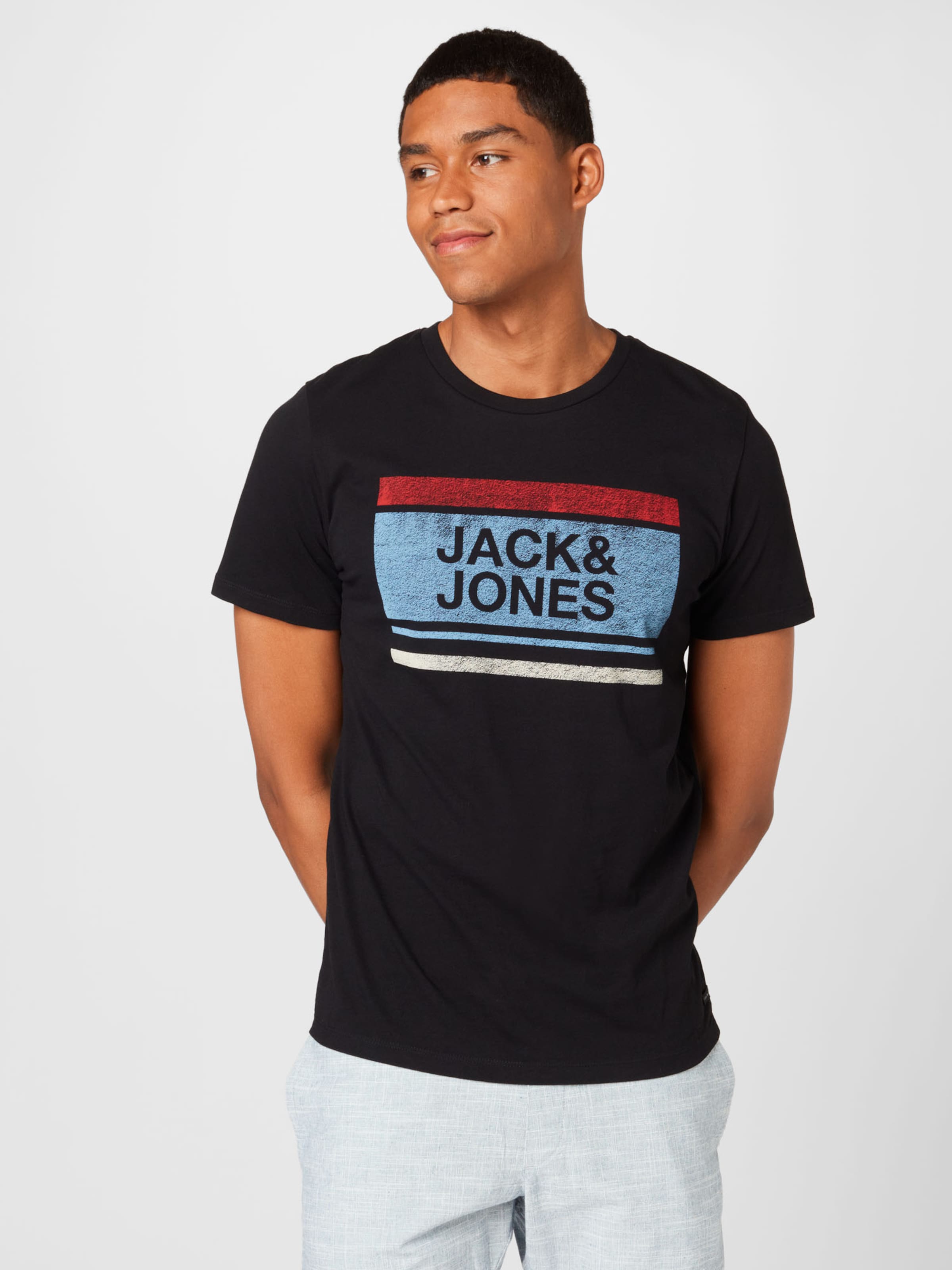 Männer Shirts JACK & JONES T-Shirt 'BRYAN'' in Schwarz - GN91743