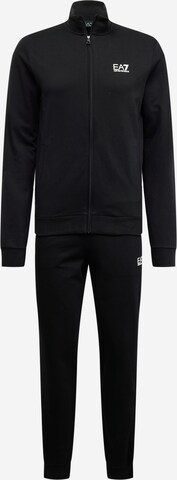 EA7 Emporio Armani Joggingpak in Zwart: voorkant