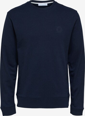 SELECTED HOMME Sweatshirt 'SOON' in Blauw: voorkant