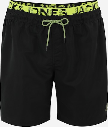 Jack & Jones Plus - Calções de banho 'FIJI' em preto: frente