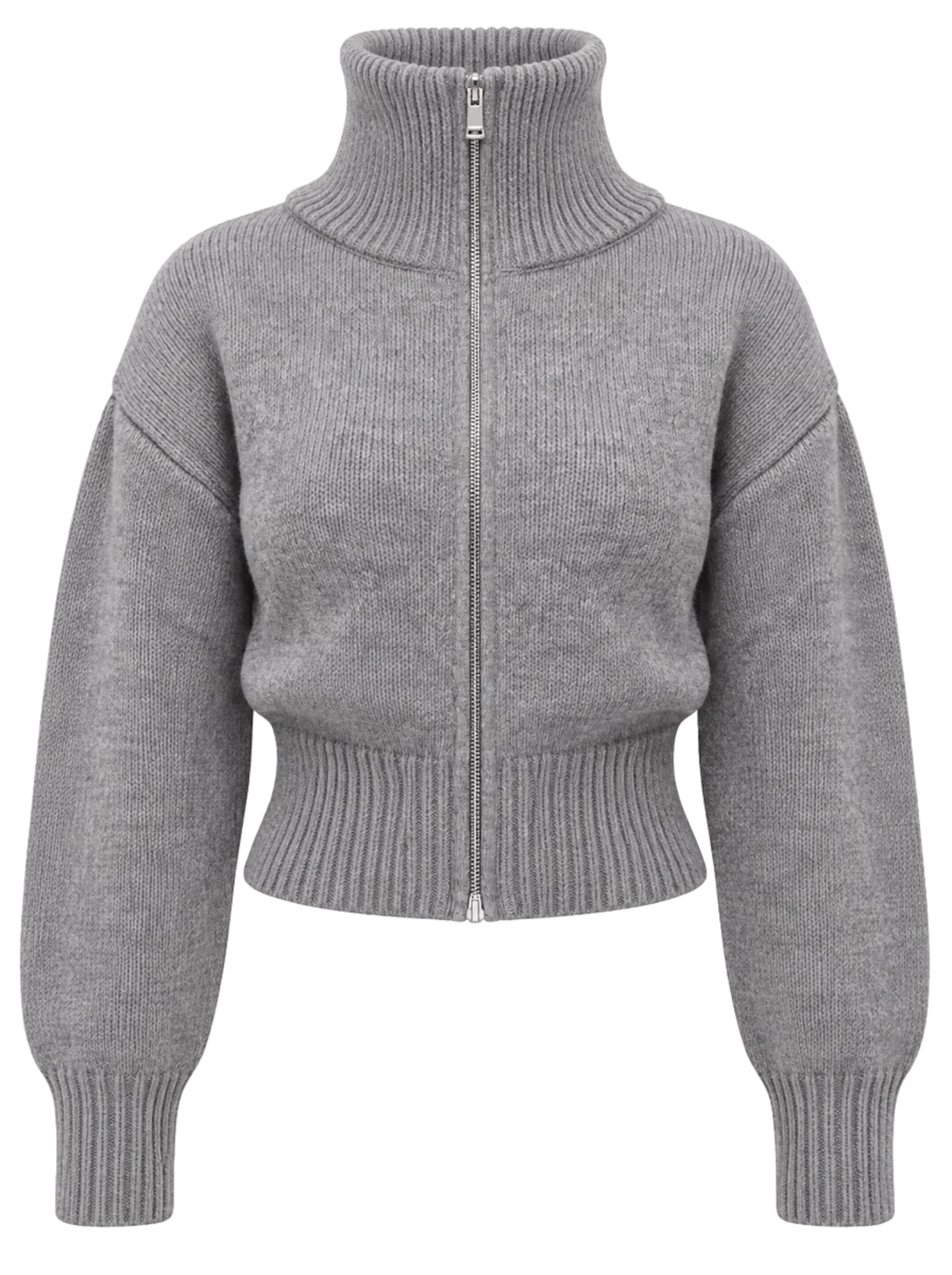 noar studios Strickjacke in Grau: Vorderseite