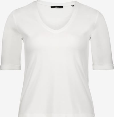 zero Basic Shirt mit V-Ausschnitt in offwhite, Produktansicht